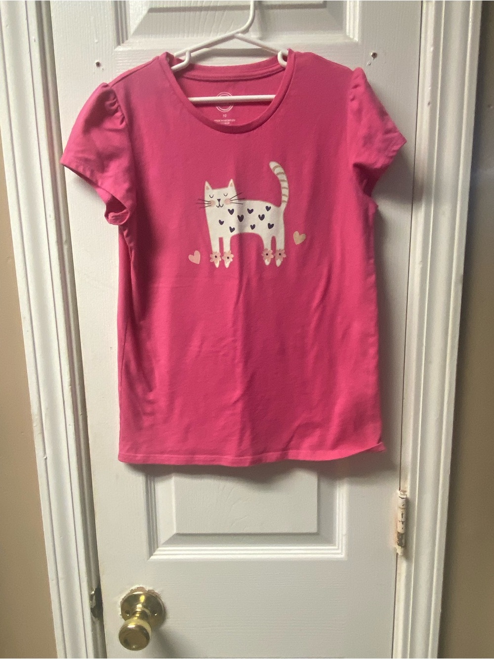 wonder nation Hot Pink Cat Graphic Tee